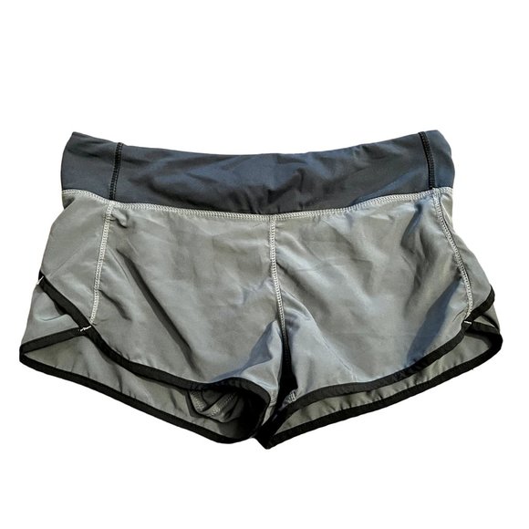 None Pants - Black/Grey Running Shorts w/ zippered pocket Size Small